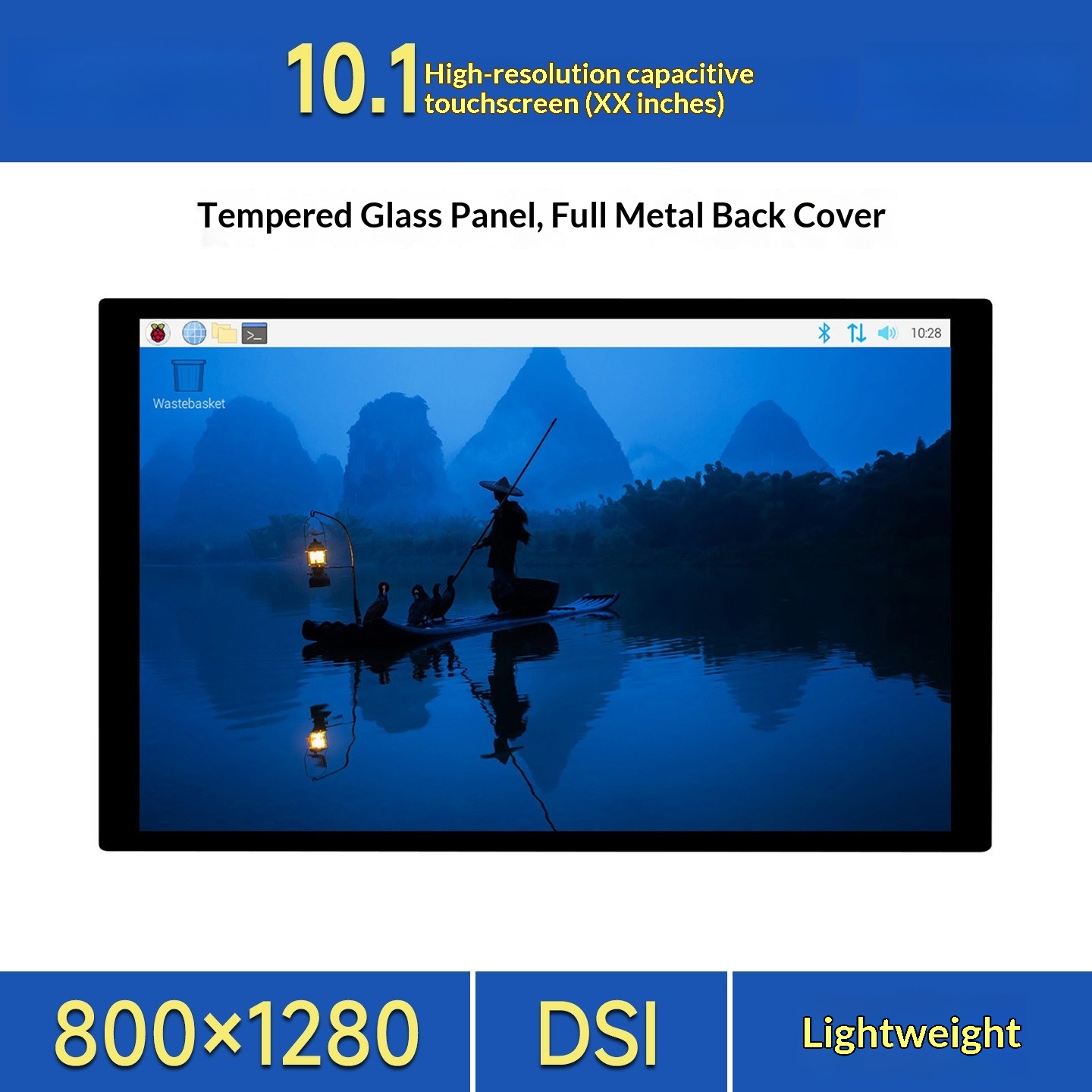 Raspberry Pi 10.1 Inch Capacitive Touch Screen Ips - Módulo de Display IPS ESP32-P4 de
